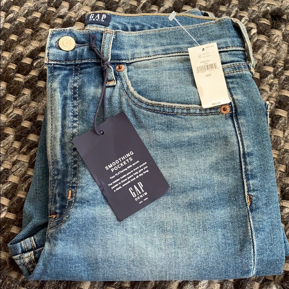 High rise distressed jeans